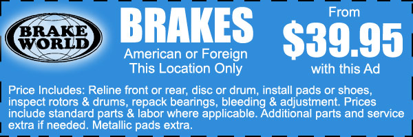 Brakes from $39.95